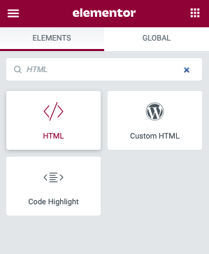 HTMLWidget Edit HTML in Elementor 1