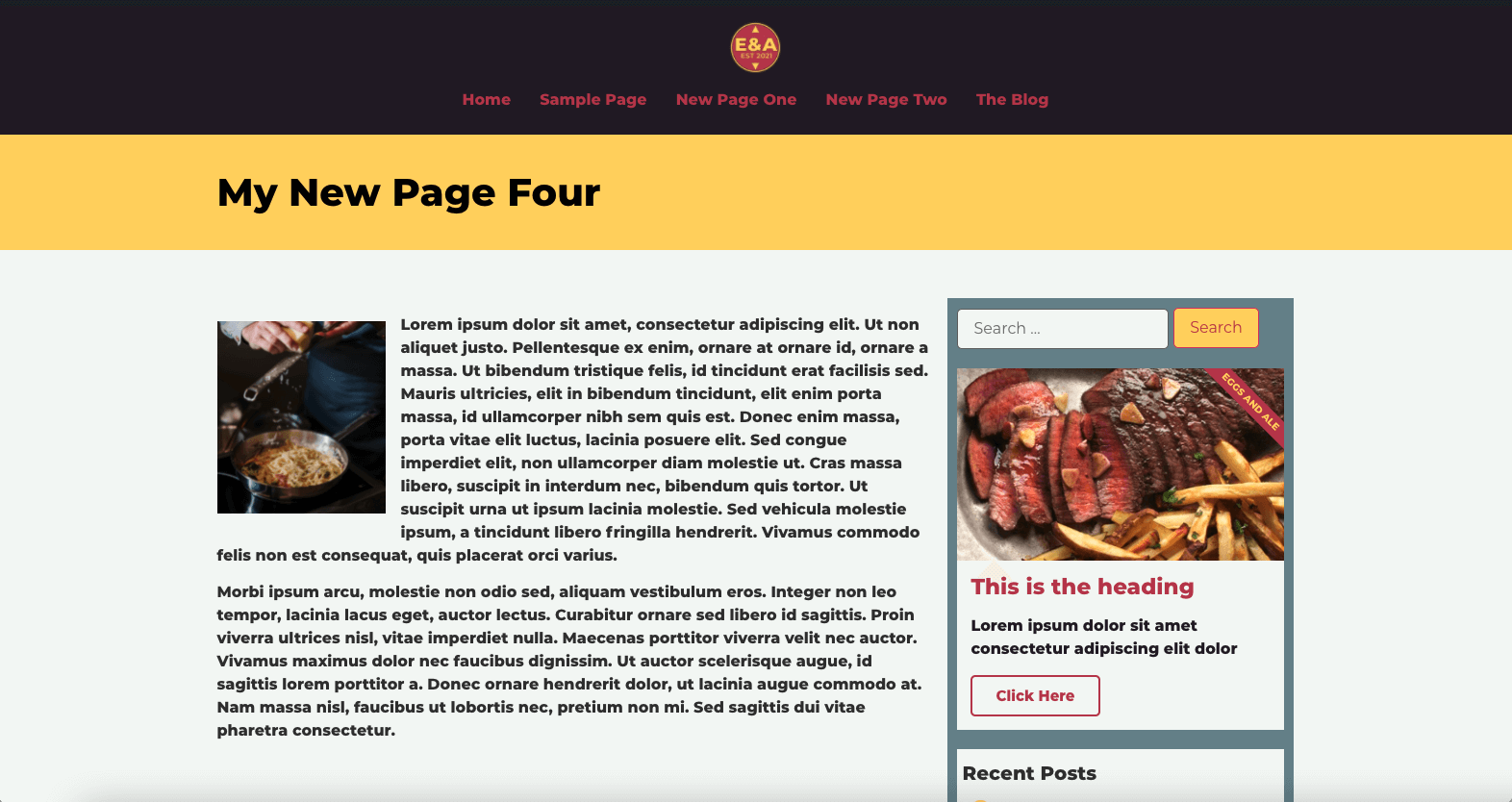 New Page Four Create a sidebar template 139