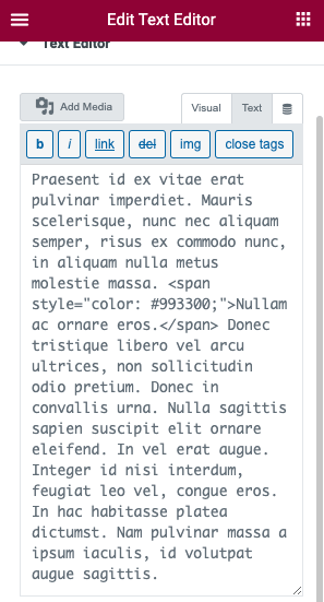 Cannot change Elementor text color 1