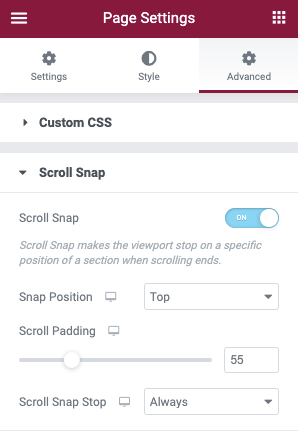 Enable Scroll Snap How do I get sections to snap in place on scrolling? 1