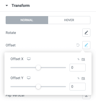 Offset Add special effects with CSS Transform 5