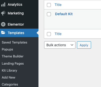 What Is Default Kit Reset Elementor settings back to default 3