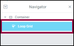Navigator Build a query with the loop grid 1