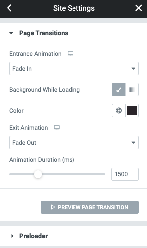 PTControls Create page transitions 5