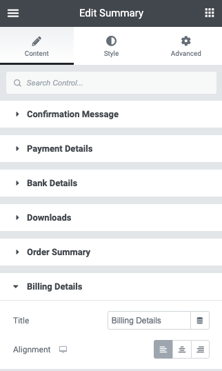 billing details WooCommerce Purchase Summary widget 15