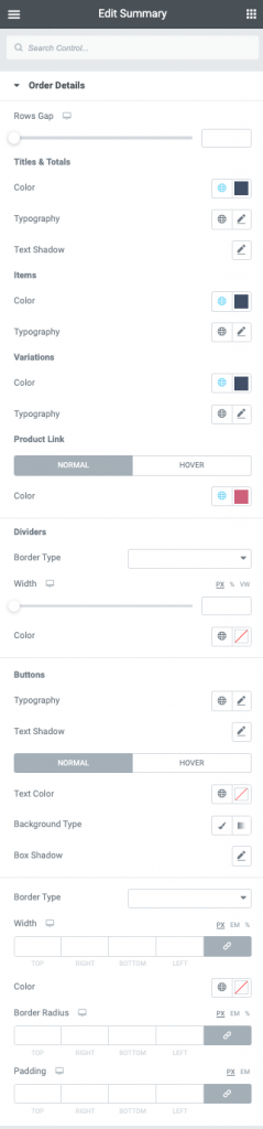 orderdetailsstyles WooCommerce Purchase Summary widget 31