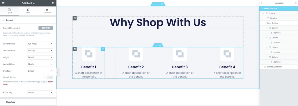 Benefits Section Analyze Flexbox container performance 7