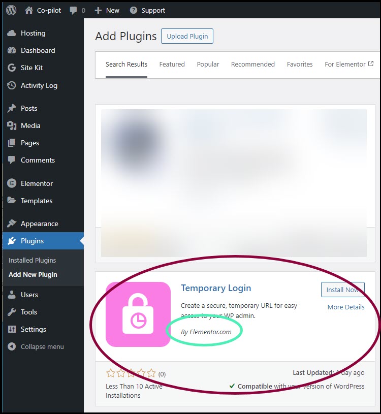 Locate the plugin in the repository How do I issue temporary credentials to support? 5