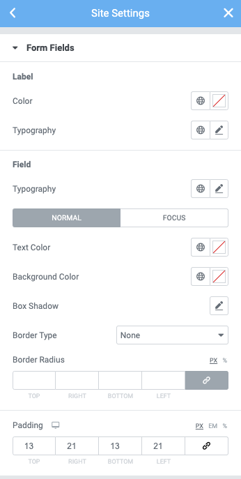 Site Settings Create space with padding and margins 57