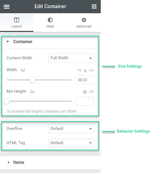 adjusting-the-container-s-size-and-behavior-elementor