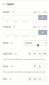customwidthslider Define advanced settings in Flexbox containers 3