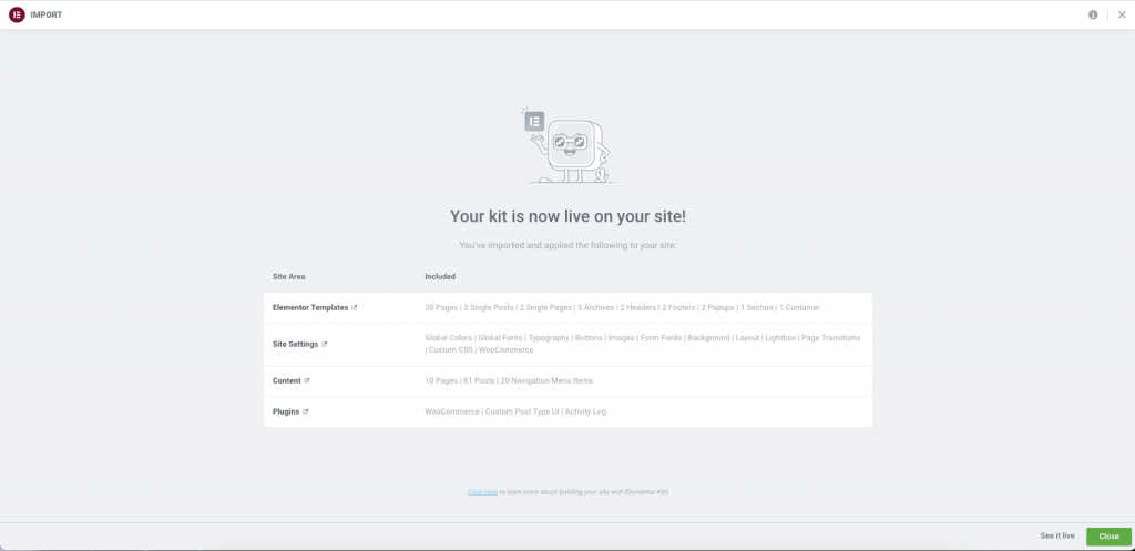 import7 Migrating your existing Elementor built site to an Elementor hosted website 27