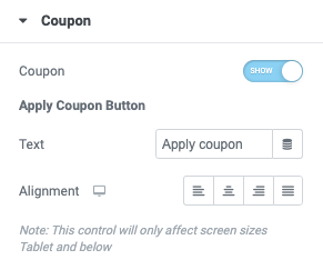 cart coupon WooCommerce Cart widget 5