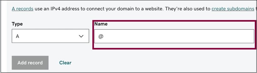 Navigate to the name field Connect your GoDaddy domain 25