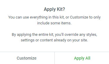 The option to customize the parts of a kit you import.