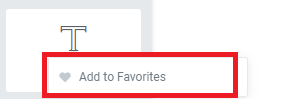 Add to Favorites selected