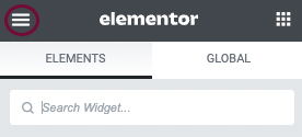 The Hamburger menu icon