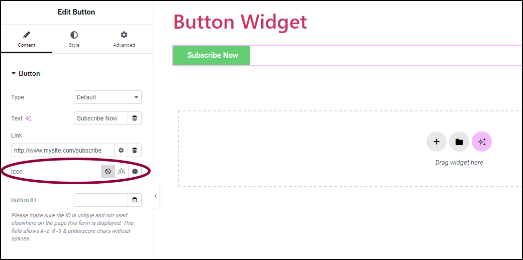 5 Icon Button Widget 11