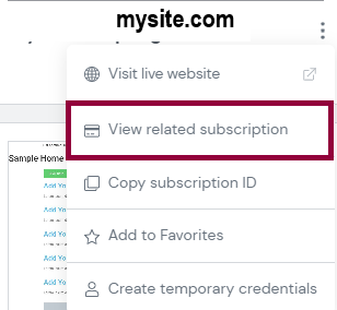 View related subscriptions on the My Elementor dashboard.