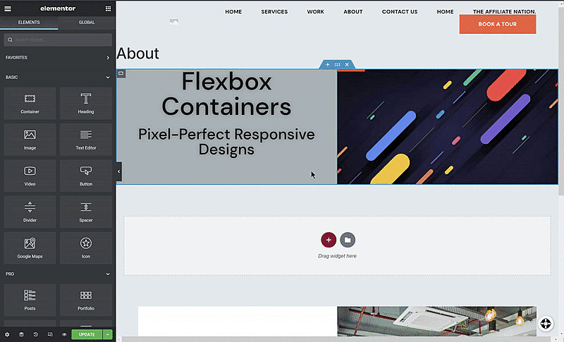 Animation of a display showing how to save and reuse a Container.