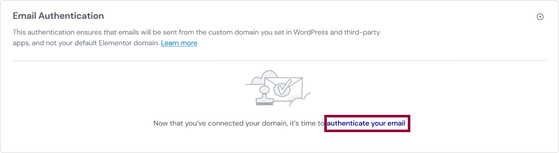 Authenticate your email modal