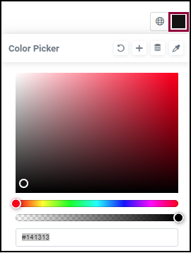 The color swatch that opens the color picker