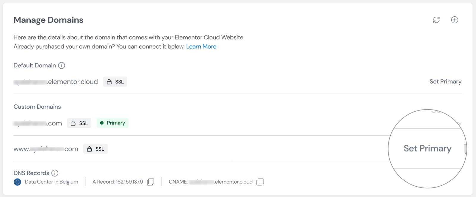 1 Set a Custom Domain as Primary 192