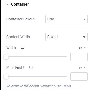 new layou for container Layout options using a grid container 33