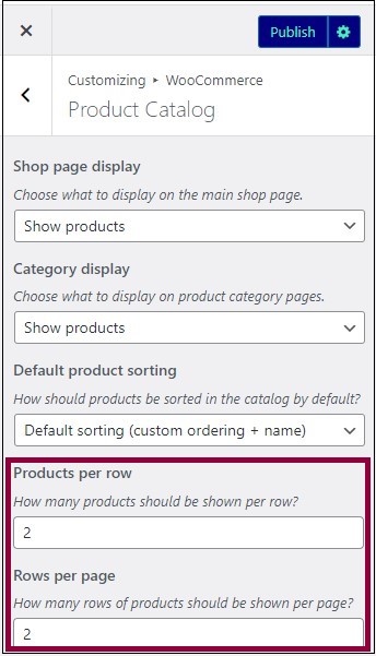 04 Adjust the the number of products How do I limit the number of products displayed in an archive? 7