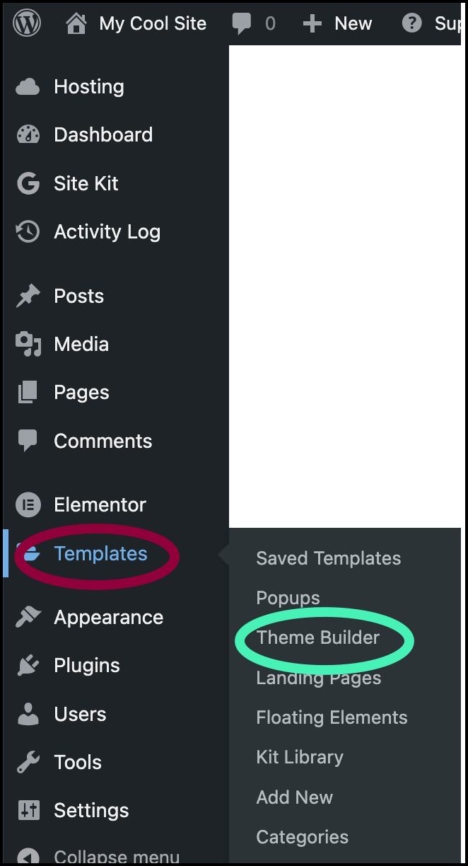 1 Go to templates theme builder 1 Customize the Search Results Archive 1