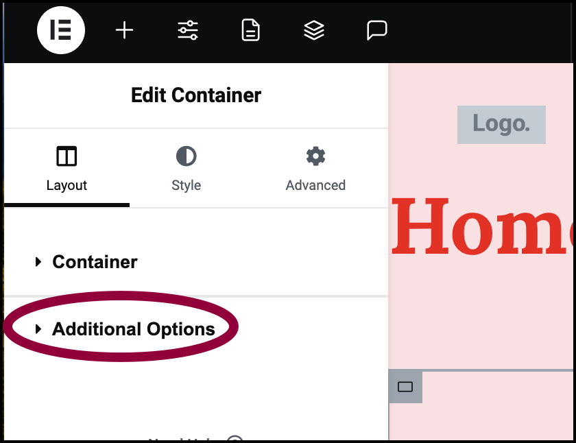 19 open additional options Create a single page template using Flexbox containers 39