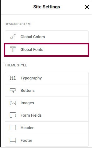 2 View and edit global fonts 27