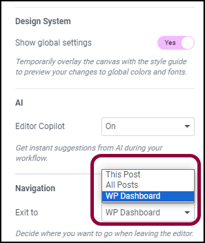 4 use the dropdown menu Exiting the Elementor Editor 9