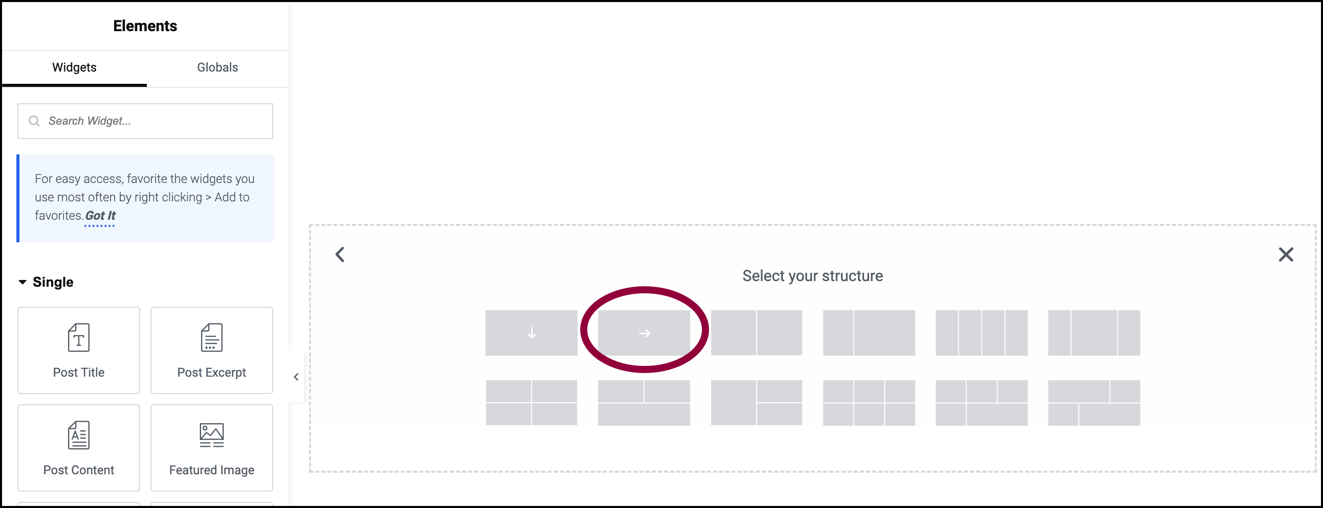 7 Select single container Create a single page template using Flexbox containers 13