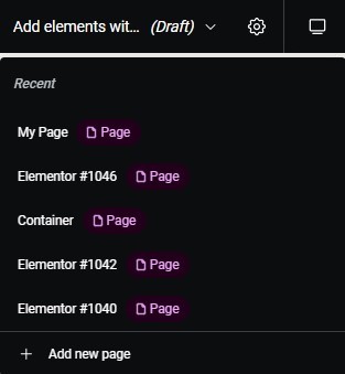 Page name Elementor Top Bar 183