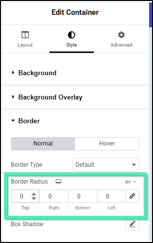 border radius