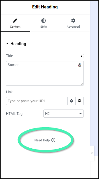 need help button