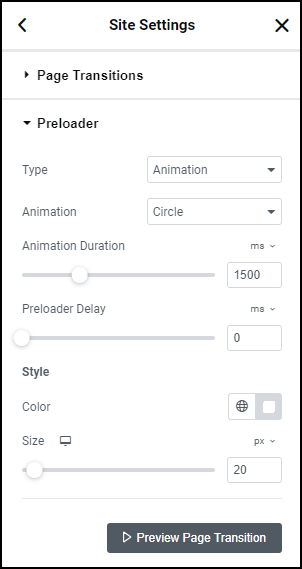 page transition preload options Create page transitions for your site 93