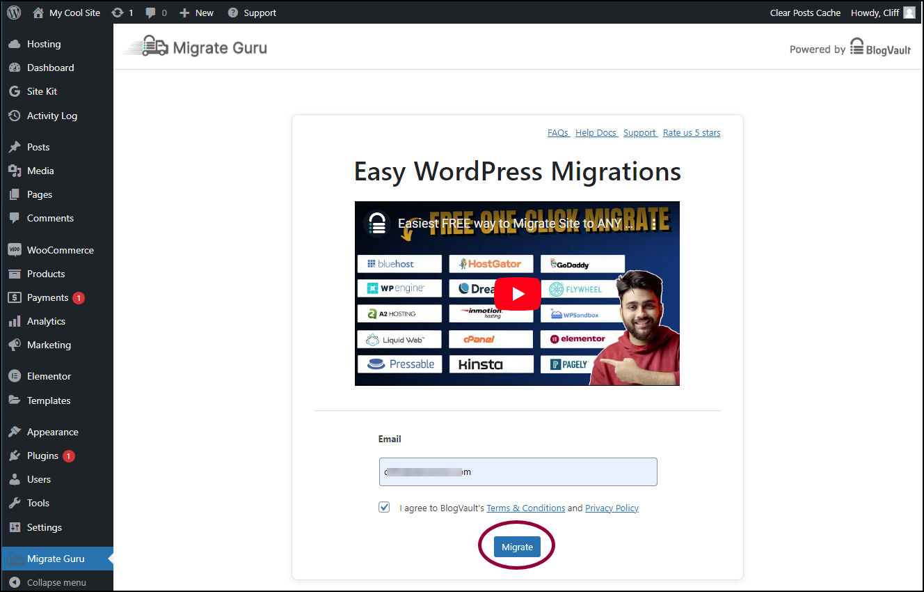 10 Click Migrate Migrate your site to Elementor Hosting 19