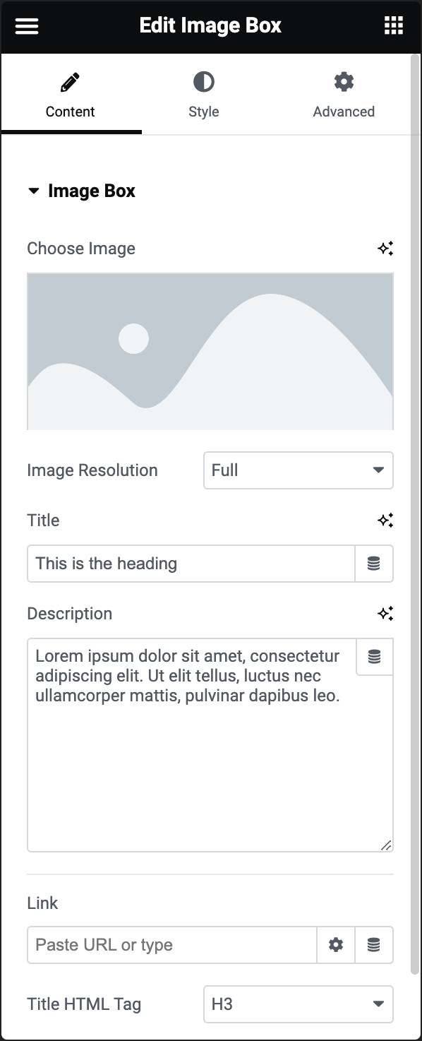 Example Image Box Image Box widget | Elementor