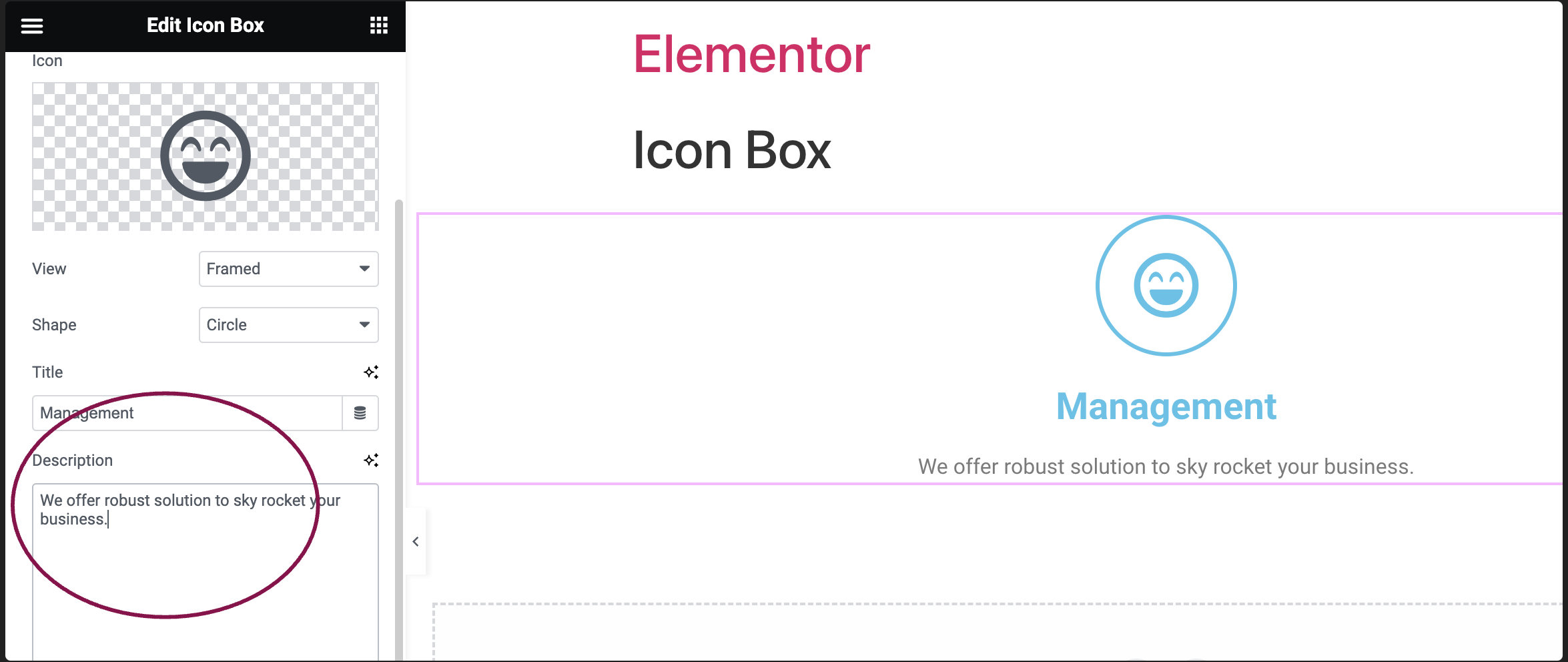 icon box description Icon Box widget 17