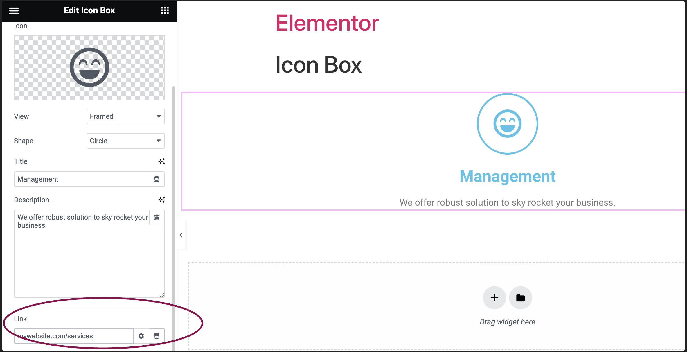 icon box link Icon Box widget 19