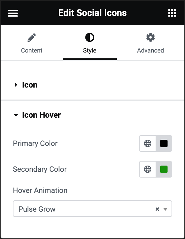icon hover Social Icons widget 23
