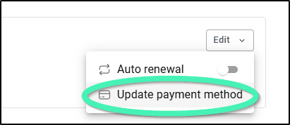 update payment method