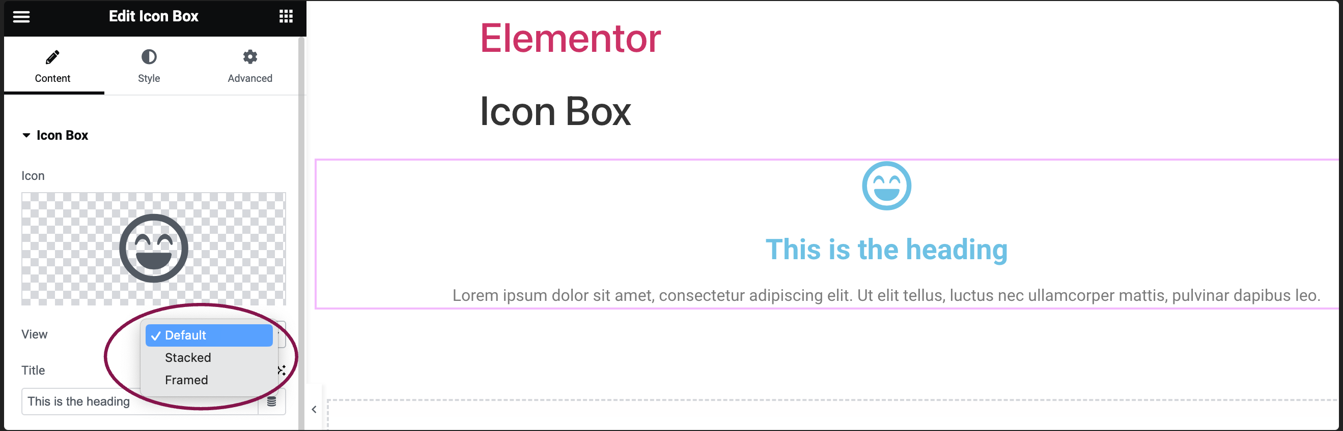 view Icon Box widget 11