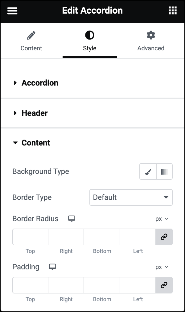 Accordion with nested elements 12 Accordion widget with nested elements 107