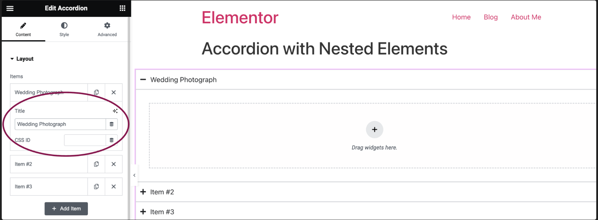 Accordion with nested elements 3