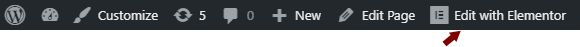 “Edit with Elementor” missing 1