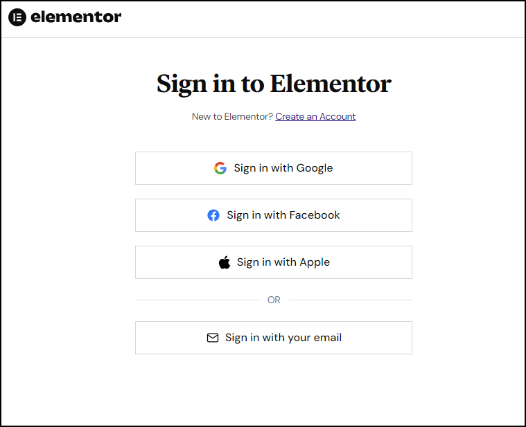 image 22 Log into your Elementor account 44