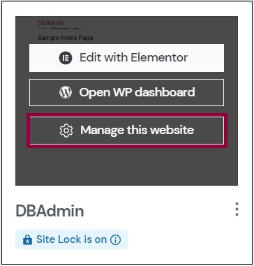 Accessing database of Elementor hosted website 4